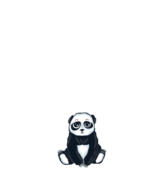 Panda drăguț model alb pe tricou