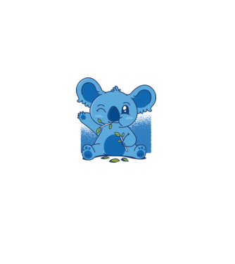Koala drăguț model alb pe tricou