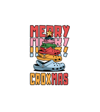 Merry Croxmas  model alb pe tricou