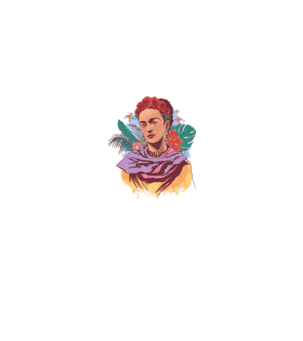 Portret Frida Kahlo model alb pe tricou