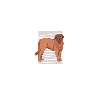 Câine ciobănesc Leonberg model negru pe tricou