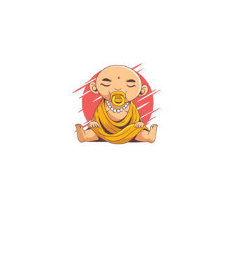 Baby Buddha cu suzetă tricou amuzant model negru pe tricou