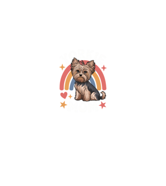 Yorkie Mom Negru model negru pe tricou