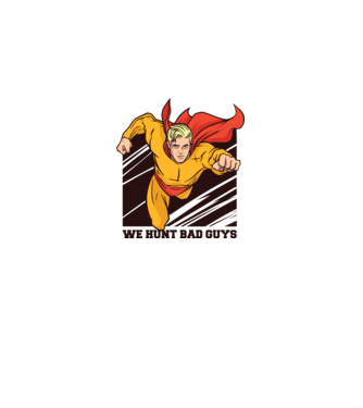 Supererou model alb pe tricou
