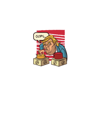 Trump Bombă nucleară model gri pe tricou