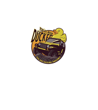 'You''ve been ducked - Off road SUV' model negru pe tricou