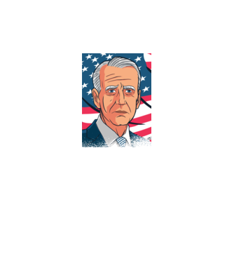 Joe Biden USA model negru pe tricou