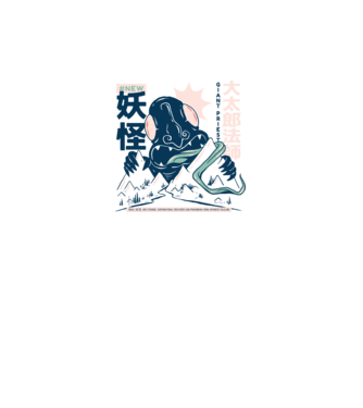 Daidarabotchi Yokai Anime model alb pe tricou