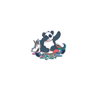 Panda DAB Unicorn model alb pe tricou