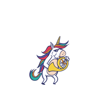 Unicorn Corn model turcoaz pe tricou