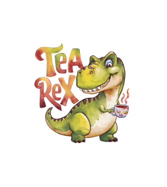Tea Rex model alb pe tricou