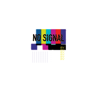 No Signal TV Eroare de transmisie model albastru jeanși pe tricou