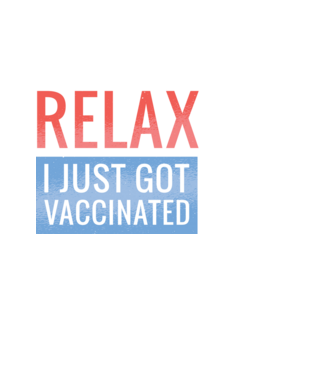 Fii calm, sunt vaccinat model alb pe tricou