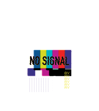 No Signal TV Eroare de transmisie model negru pe tricou