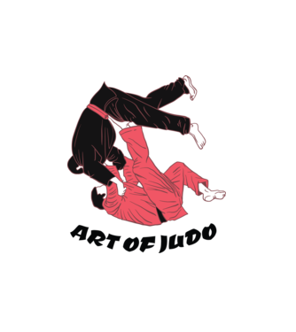 Art of Judo model alb pe tricou