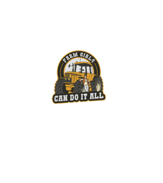 Farm Girls can do it all Tractor model negru pe tricou