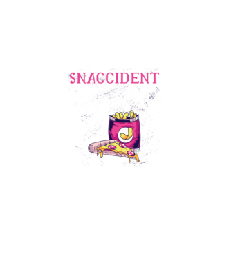 Snaccident model negru pe tricou