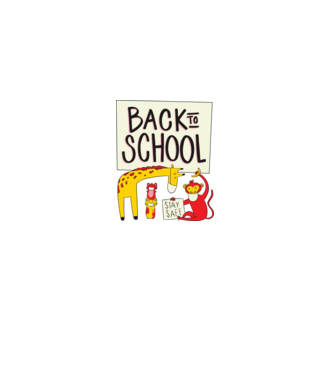 Back To School Animale model gri pe tricou