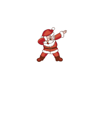 Santa Dab model alb pe tricou