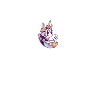 Unicorn Mască Jason Halloween model alb pe tricou