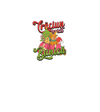 CRĂCIUN FERICIT BUNICĂ model negru pe tricou