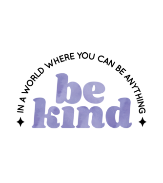 Be kind model alb pe tricou