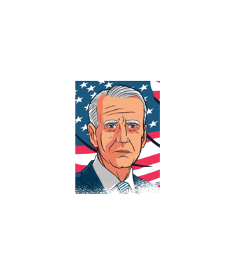 Joe Biden USA model negru pe tricou