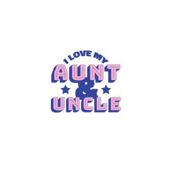 I Love My Aunt & Uncle model albastru jeanși pe tricou