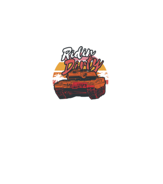 Ridin Dirty tricou cu tanc model negru pe tricou