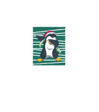 Pinguin DAB Crăciun model alb pe tricou