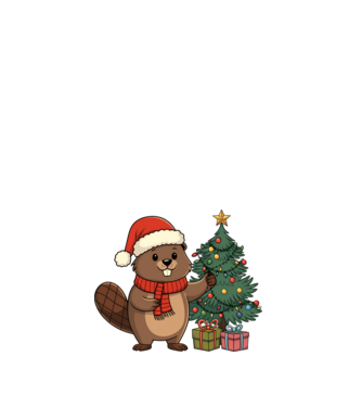 Bober Kurwa Christmas 2 model alb pe tricou