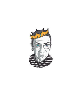 Ruth Bader Ginsburg model gri pe tricou