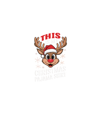 Christmas Pajama Reindeer Negru model negru pe tricou