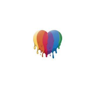 LGBTQ Inimă model negru pe tricou