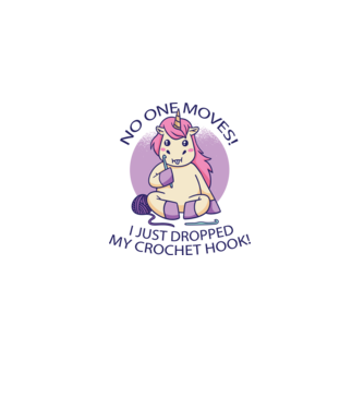 Nu mișcă nimeni, mi-a căzut acul de tricotat - Unicorn model gri pe tricou