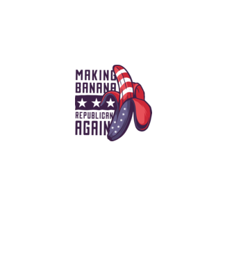 Make Banana Republican Again model alb pe tricou
