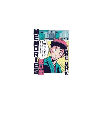 Anime Vaporwave benzi desenate model roz deschis pe tricou