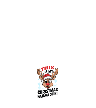Christmas Pajama Reindeer Alb model alb pe tricou