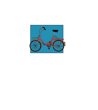Bicicletă Camping model alb pe tricou