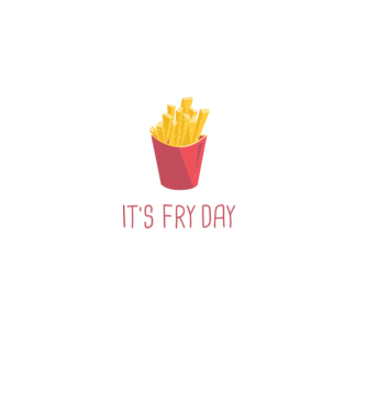 'It''s Fry Day' model negru pe tricou