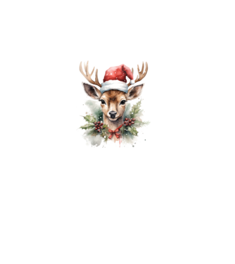 Festive Reindeer model roz deschis pe tricou