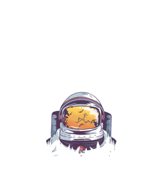 Astronaut Smoker model negru pe tricou