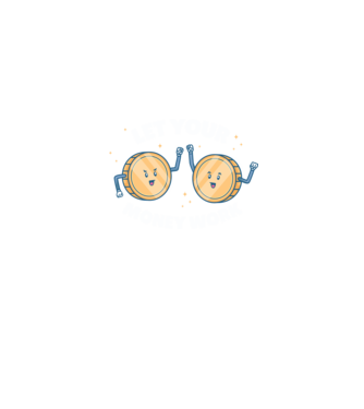 Let Your Money Work model albastru jeanși pe tricou