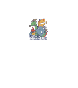 Dungeons and Dinosaurs model negru pe tricou
