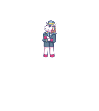 Unicorn Pilot model negru pe tricou