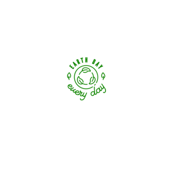 Earth Day Every Day - Ziua Pământului model alb pe tricou