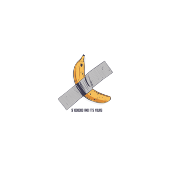 Ultima banană model alb pe tricou