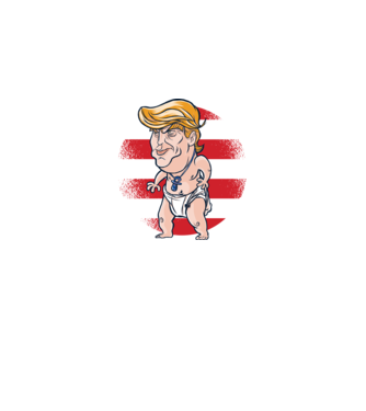 Trump Baby tricou amuzant model albastru regal pe tricou