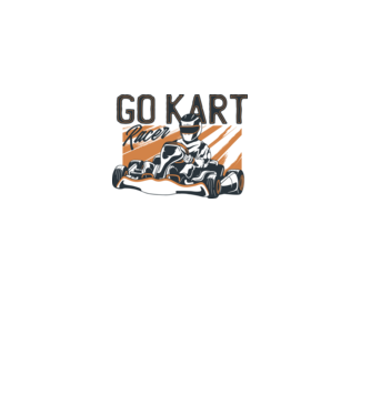 Concurent Go-kart model alb pe tricou
