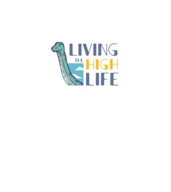 Living the High Life Dinosaur model negru pe tricou